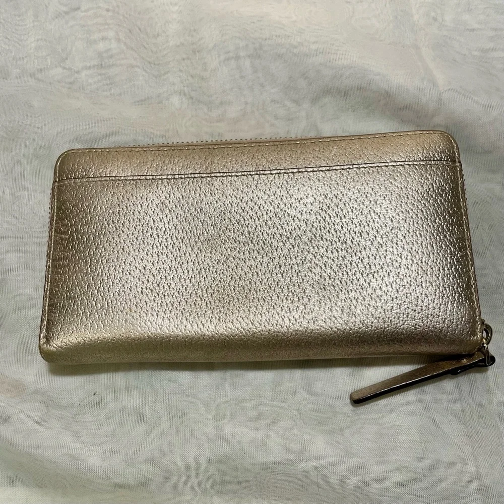 Kate Spade Metallic Rose Gold Continental Wallet